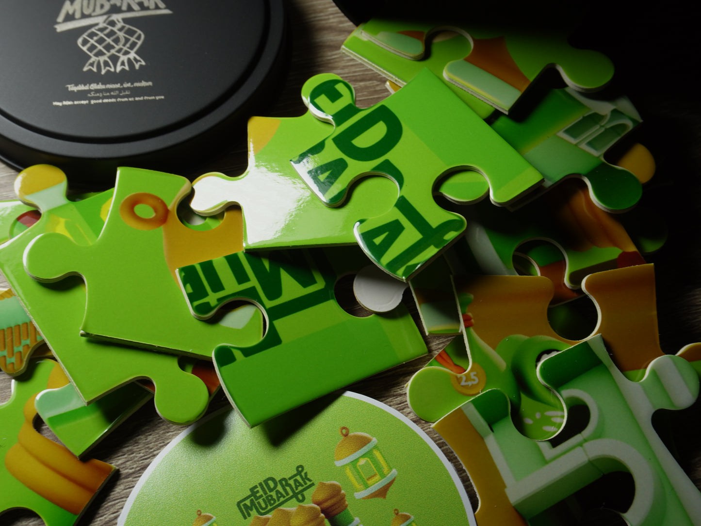 Kids Eid Mubarak Puzzle - Green Mosque