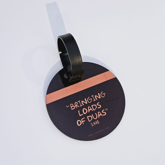Luggage Tag Round - Bringing loads of Duas (Hajj)