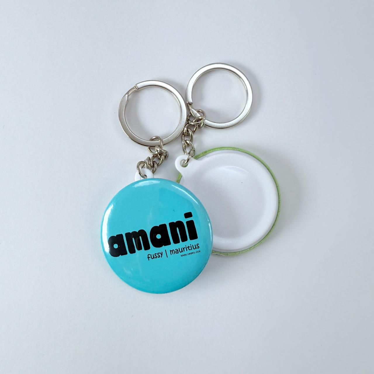Plain Back Keychain - Amani Mauritius