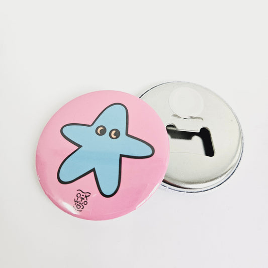 Star Fish Bottle Opener & Fridge Magnet (pink)