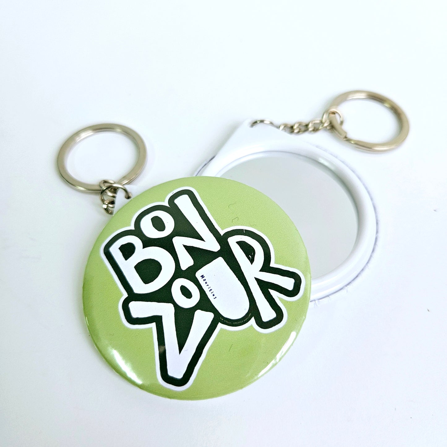 Bon Zour Mirror Keychain