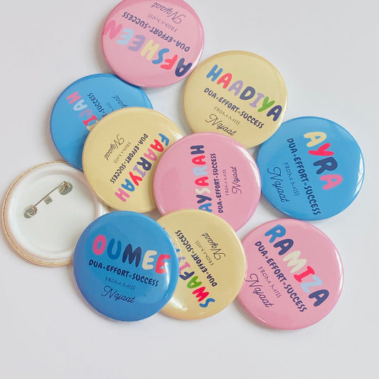 Button Pins (Customized names)