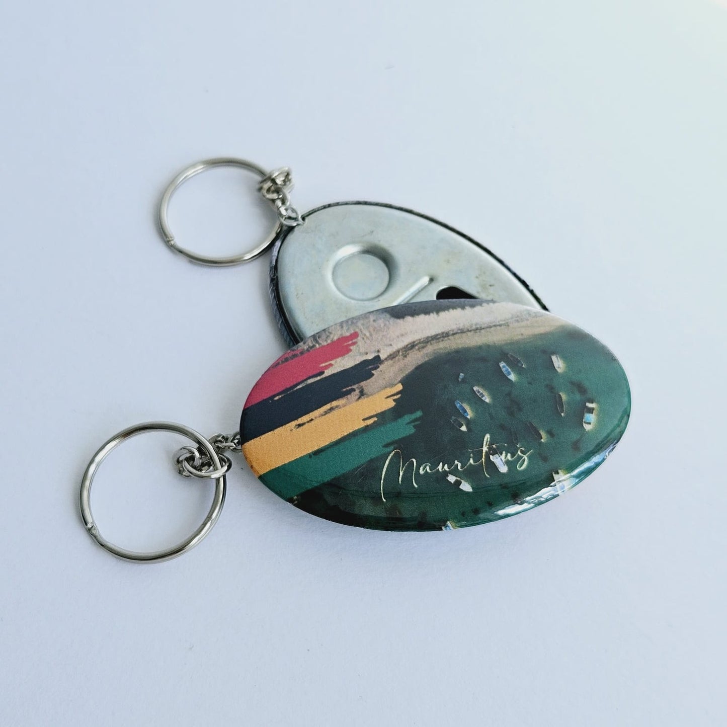 Boats Oval Key Chain Bottle Opener