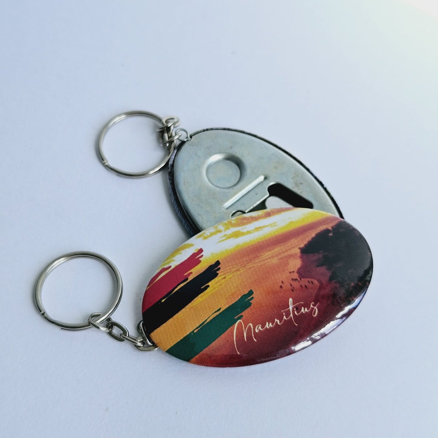 Red Oval Key Chain Bottle Opener