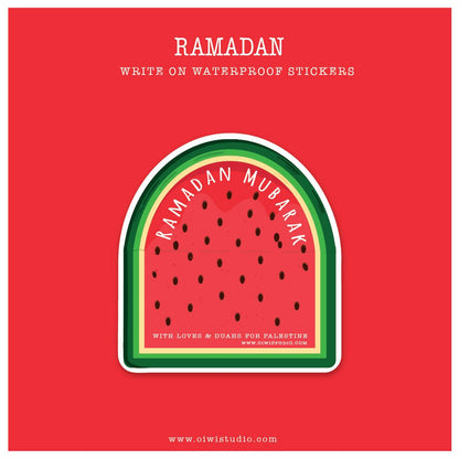 Ramadan Write On Waterproof Stickers - Full Colour