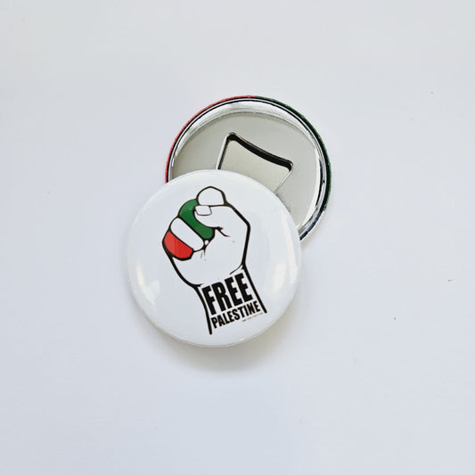 Flag (white) - Bottle Opener & Fridge Magnet