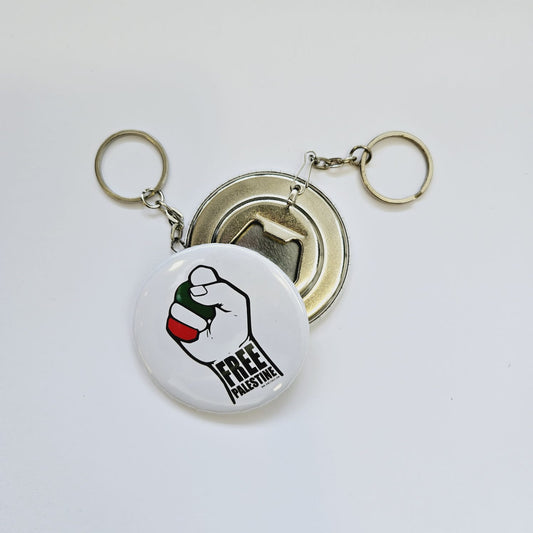 Flag (white) - Key Chain Bottle Opener