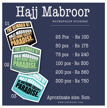 Hajj Mabroor Stickers