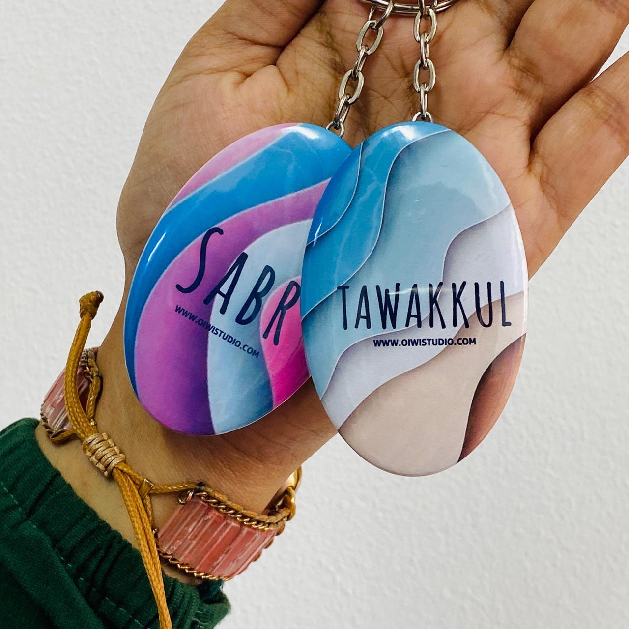 Sabr & Tawakkul - Oval Keychain