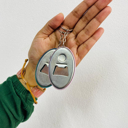 Flag - Oval Key Chain Bottle Opener