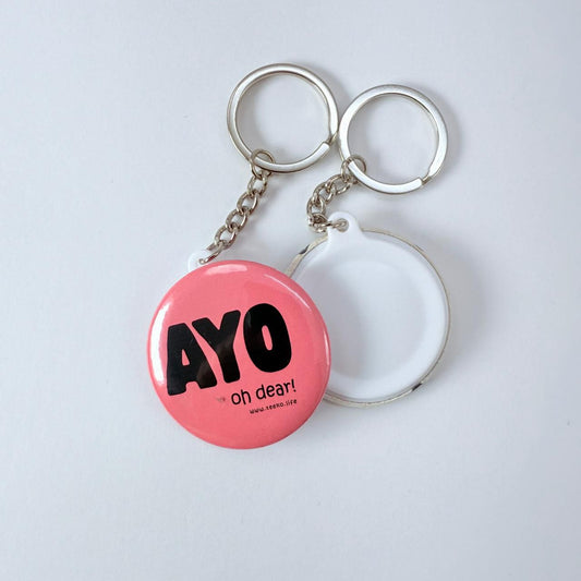Plain Back Keychain - Ayo Oh Dear!