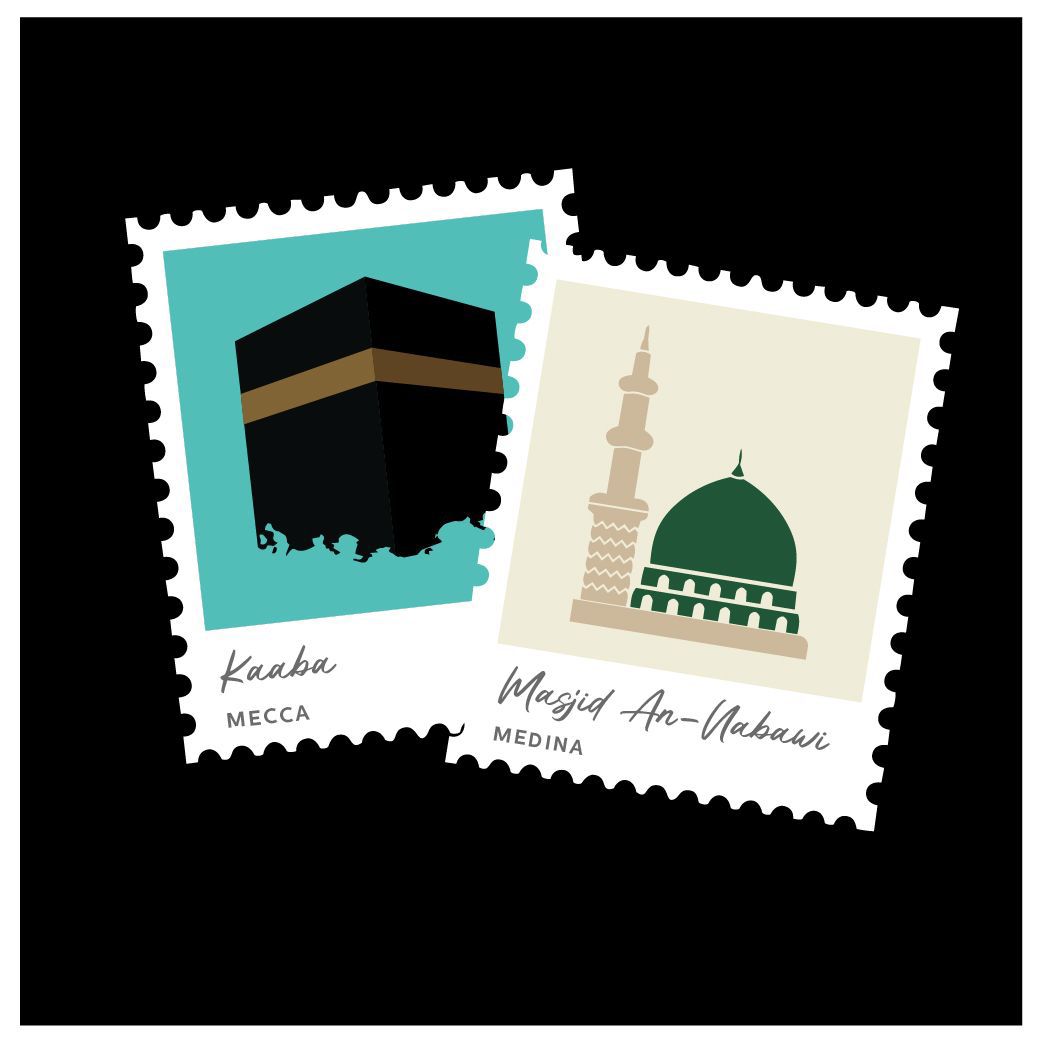 Luggage Tag Rectangular - Masjid An-Nabawi/Kaaba