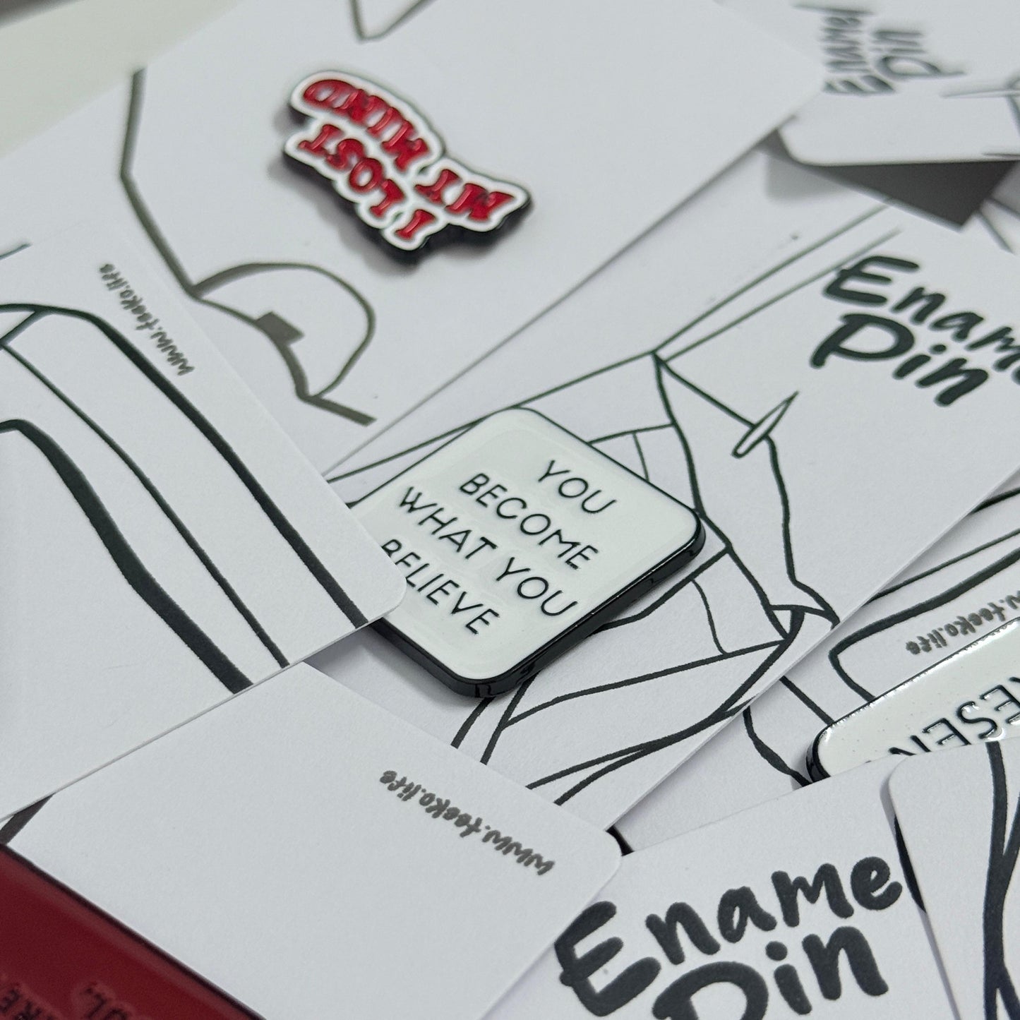Enamel Pin Typography - You Become What You Believe