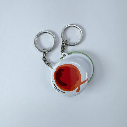 Plain Back Keychain - Ki manier mo coco?