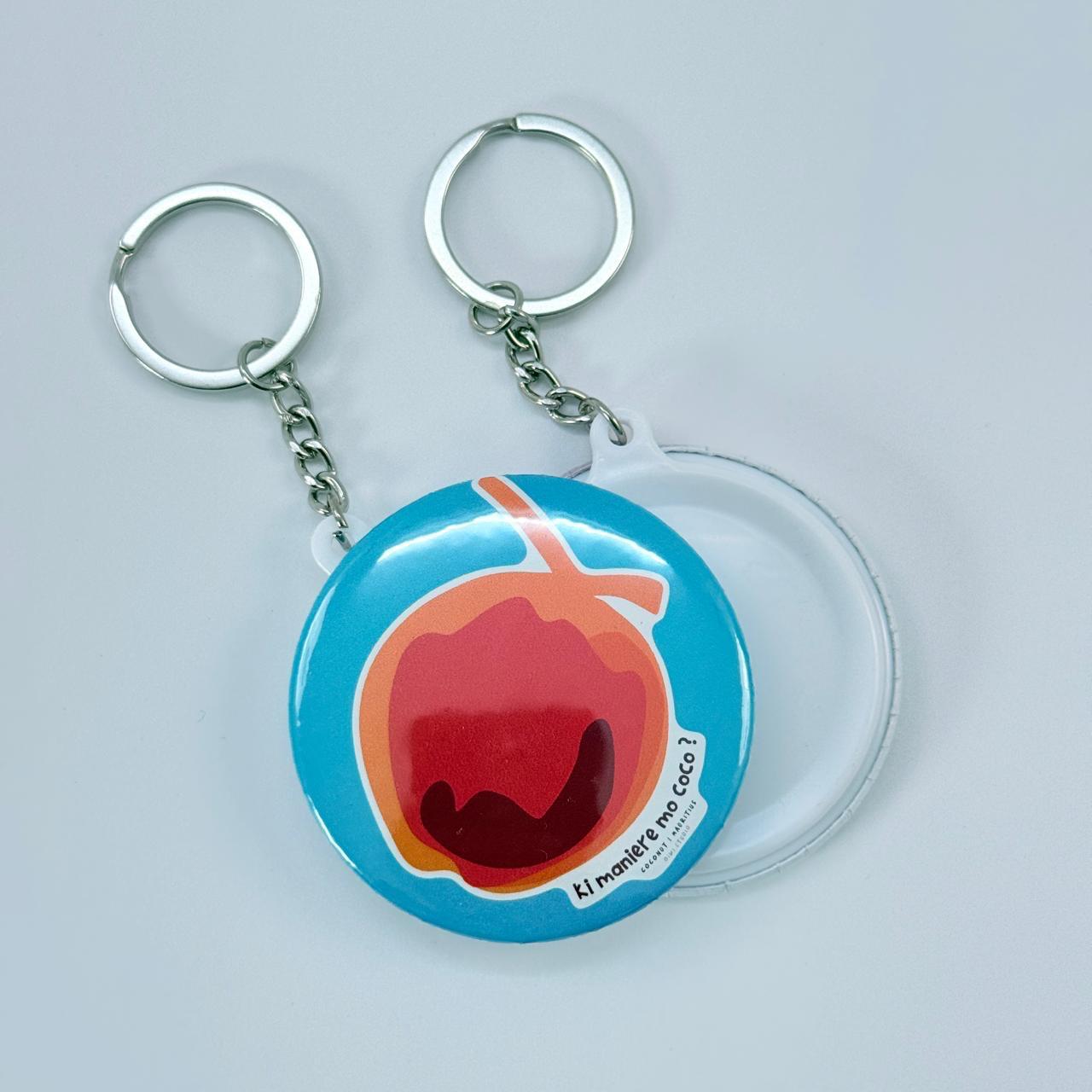 Plain Back Keychain - Ki manier mo coco?